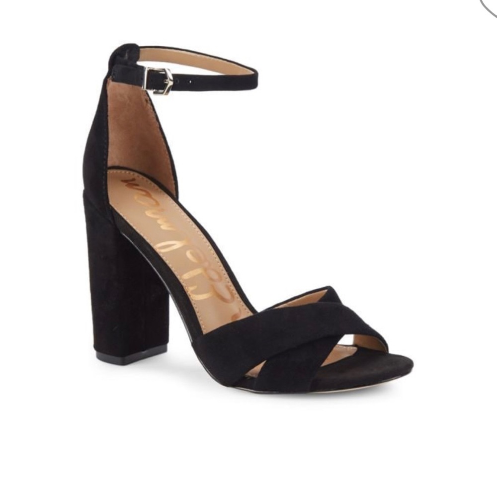 Yancy Block Heel Suede Sandals Size 9